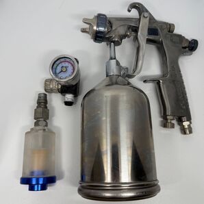 アネスト岩田 スプレーガン 塗装ガン W-101-B8 CLEAR ステンレスカップ レギュレーター付き 口径1.4mm