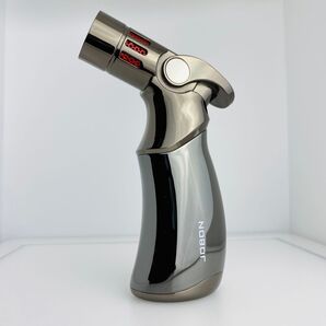 喫煙具喫煙グッズターボライター防風トーチライターシガーライターガスライターガスバーナー グレー 新品未使用