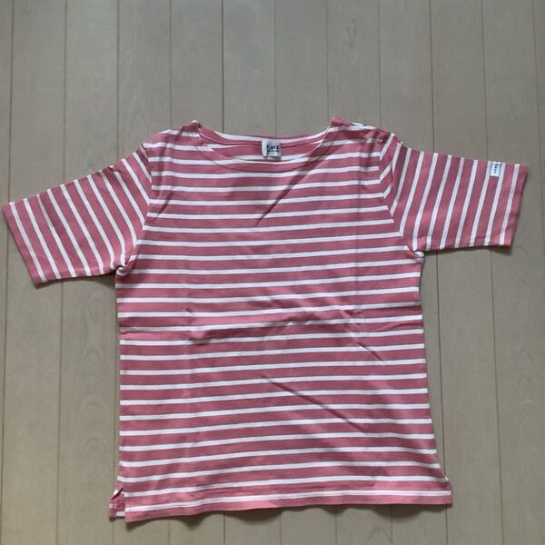 ボーダーTシャツ 半袖Tシャツ ピンク レディースM ベルメゾン