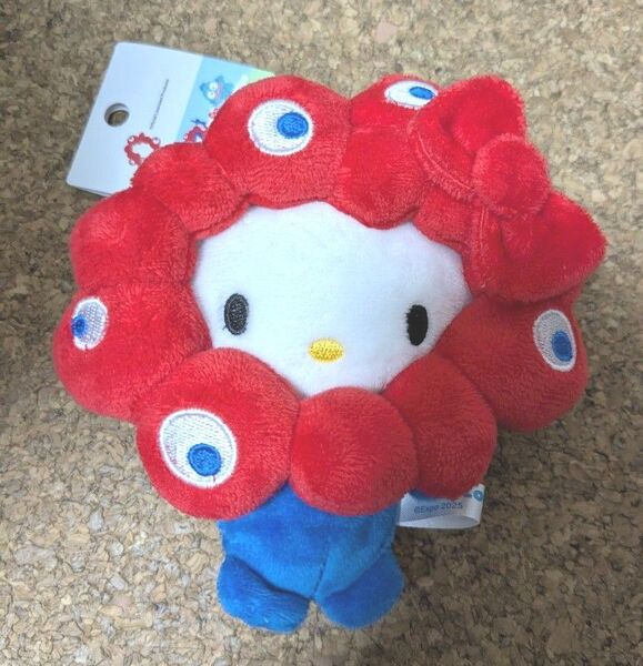 新品未開封★ハローキティ 大阪関西万博 ミャクミャク なりきりカラビナマスコット ぬいぐるみ サンリオ