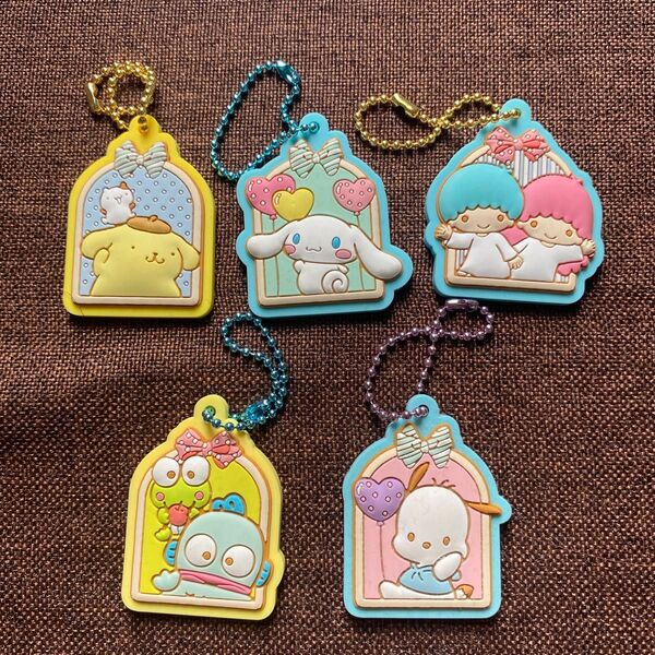 サンリオキャラクターズ ぷっくりラバマスグミ3 5個セット プリン シナモン キキララ けろっぴ&ハンギョドン ポチャッコ