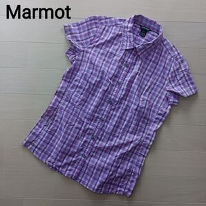 2086 Marmot マーモット チェック ナイロン 半袖 半袖シャツ アウトドア 登山 シャツ