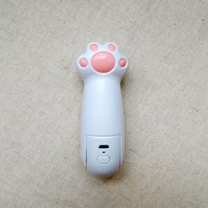 USB 充電式 肉球 ハンディファン LEDライト ミニ扇風機 ホワイト