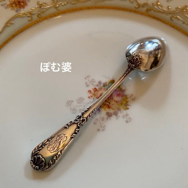 【フランス/ピュイフォルカ】純銀/コーヒースプーン 1本「ポンパドール」
