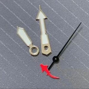 SEIKO NH35 NH36等用 針セット レッドサメ 緑夜光