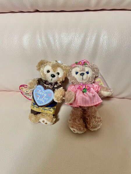 ダッフィー&シェリーメイ ぬいぐるみバッジ 2個セット