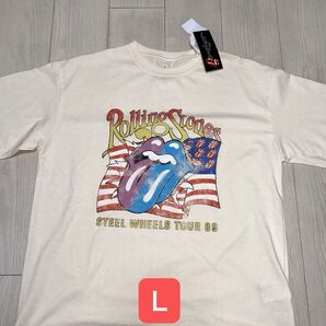メンズ tシャツ L ローリングストーンズ Rolling Stones STEEL WHEELS TOUR 89 Tシャツ 新品