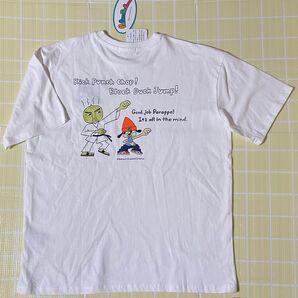 新品 パラッパラッパー メンズ Tシャツ M サイズ タマネギ先生 バック プリント 半袖 部屋着 ルームウェア 刺繍 PS レア