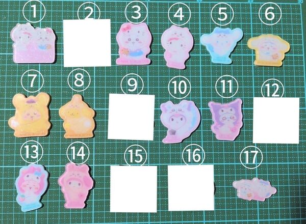 ちいかわ サンリオ 4cm アクリルパーツ デコパーツ