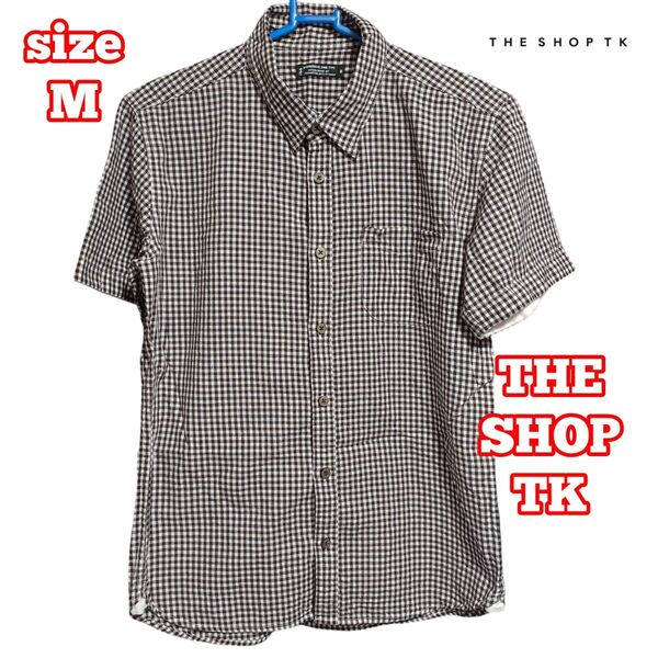 【美品】 THE SHOP TK チェック柄 半袖シャツ Mサイズ