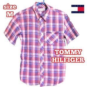 TOMMY HILFIGER 半袖シャツ Mサイズ チェック柄