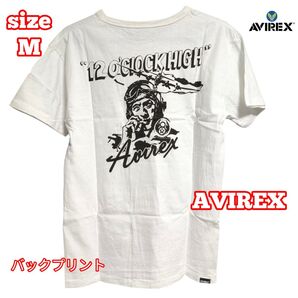 AVIREX 12 O'CLOCK HIGH Tシャツ Mサイズ 半袖 白