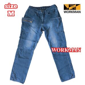 FieldCore ワークマン ストレッチデニムパンツ ネイビー 紺 M 作業服