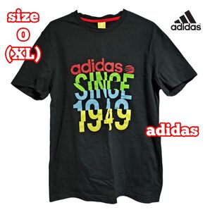【美品】 adidas ブラック Tシャツ O XL since1949 半袖