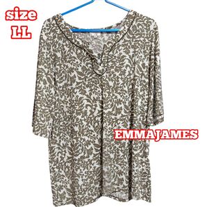 EMMAJAMES 五分袖Tシャツ LL カットソー