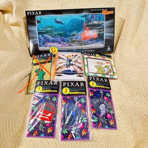 新品7点セット★スペシャルおまけ付き♪ ハッピーくじ ピクサー ニモ カールじいさん インサイドヘッド レミー キャンバスボード