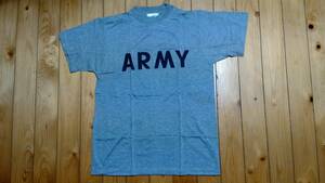 2001s US.ARMY Tシャツ グレイ Sサイズ ★ 米軍 フィジカル・フィットネス Tシャツ デッドストック Made in USA