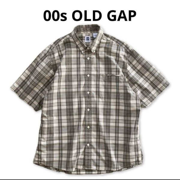 00s OLDGAPチェック柄 半袖シャツ Lサイズ オールドギャップ チェックシャツ 古着