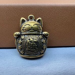 真鍮 ネコ 猫 キーリング キーホルダー パーツ ヴィンテージ