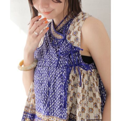 サラマリカ CTN KIKA ETHNIC PRT TOP ブラウス