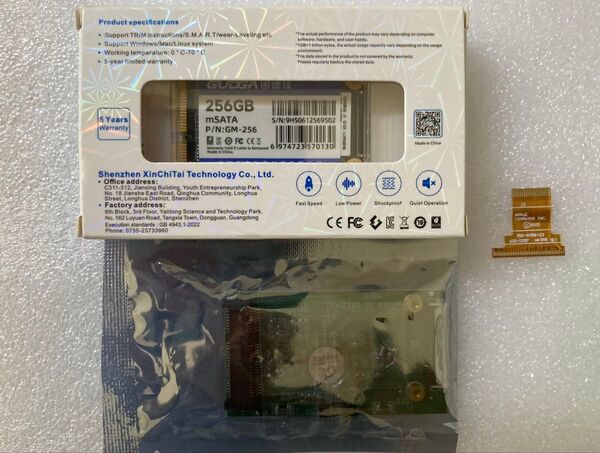 ipod classic5世代以降互換 レストアパーツ msata SSD256GBインZIFアダプター