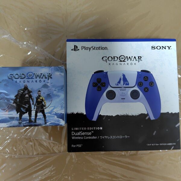 PS5 DualSense ゴッド・オブ・ウォーラグナロク ワイヤレスコントローラー 純正品Amazon限定エナメルマグカップ付き