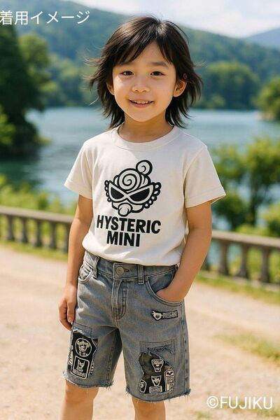 HYSTERIC MINI リメイク風デニムショートパンツ 140cm