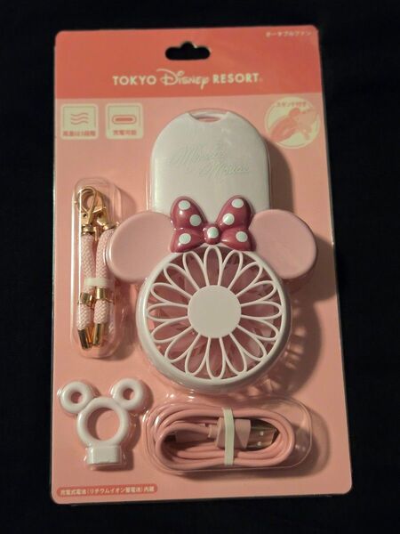 【新品未開封】東京ディズニーリゾート ミニーマウス ハンディファン ピンク