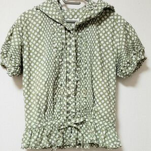 ピンクハウス♪希少 半袖ブラウス ドットプリント