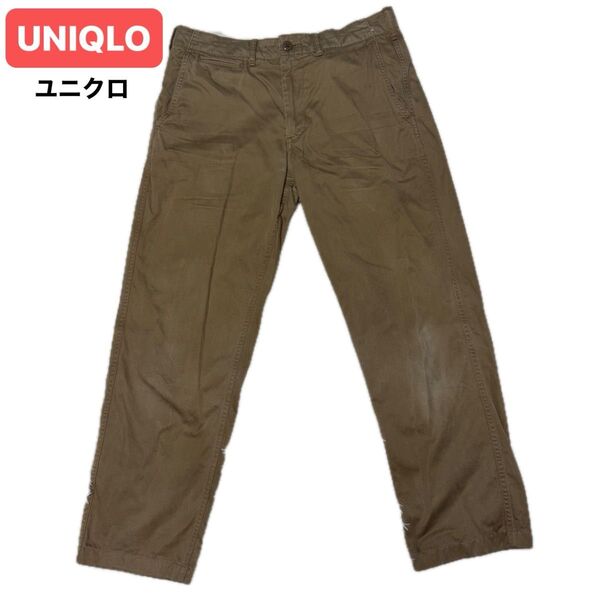 UNIQLO(ユニクロ) チノパン メンズ ウエスト79センチ ベージュ系