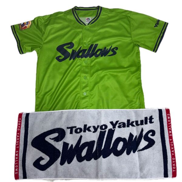【ユニタオルセット】東京ヤクルトスワローズ レプリカユニフォーム 松山燕征 フェイスタオル チームロゴ