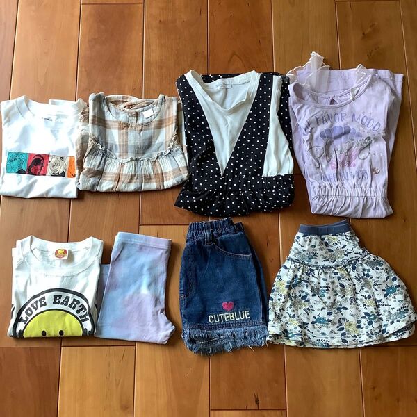 トップス スカート ワンピース 女の子 キッズ 子供服 ボトムス まとめ売り 女の子 8点 110cm 120cm