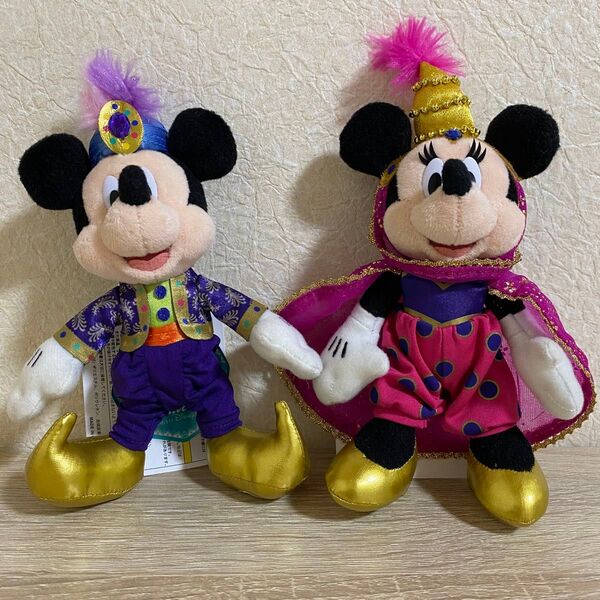 ぬいぐるみバッジ ディズニー ミッキー ミニー ディズニーリゾート タグ付 TDR 東京ディズニーシー 14th アラジン
