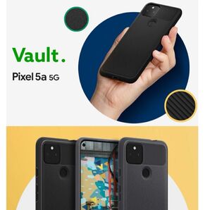 Pixel5a ケース 5G TPU ヴォールト ストラップホール付き Google ピクセル5a マットブラック スマホカバー