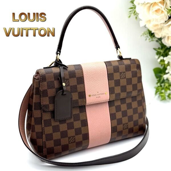 LOUIS VUITTON ルイヴィトン ダミエ ボンドストリート ピンク ショルダーバッグ ハンドバッグ M20