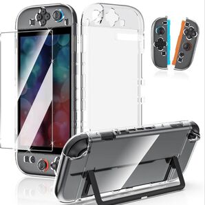 Switch2 スイッチ2 専用 本体カバー クリアケース ガラスフィルムセット