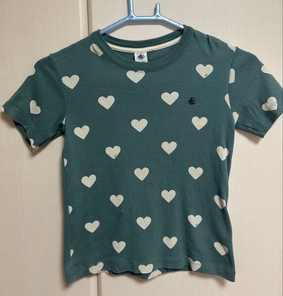 プチバトー ハートTシャツ 8ans/128cm