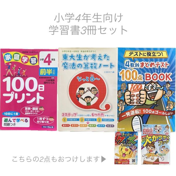 小学4年生 夏休み 課題 勉強 教材 算数 理科 国語 社会 テスト用紙 テキスト 計算 漢字 問題集 ドリル 家庭学習 ワーク