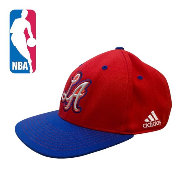 【早い者勝ち】adidas NBA ロサンゼルス・クリッパーズ 帽子 キャップ ロゴ 刺繍 赤 青 L/XL