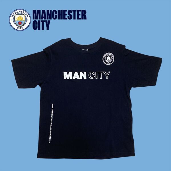 【GU × Manchester City】ジーユー × マンチェスター・シティ FC コラボ 半袖Tシャツ ブラック XL