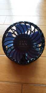 QVC neck from lower mirror attaching 3way handy electric fan navy used ( unused )