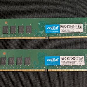 Crucial DDR4-3200 メモリ 32gb2枚 64gb