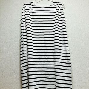 GU/ボーダー柄ノースリーブワンピース/チュニック/体型カバー