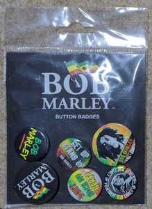 Bob Marley:Button Badges◆英ピンバッジ6個セット未開封新品