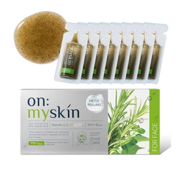 (新品未使用) on:myskin オンマイスキン ハーブピーリングソリューション フェイス用 (パック) 4ml×8個入り