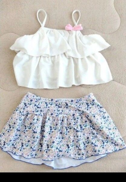 水着 150 スイムウェア 女の子 セパレート プール ホームクリーニング 西松屋