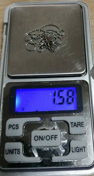 【値下不可】250765 Pt850 約1.58g カットボール ネックレス チェーン プラチナ