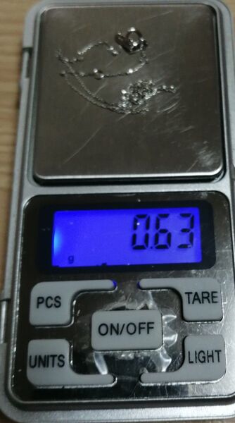 【値下不可】250796 k10 WG 約0.63g デザイン ネックレス チェーン