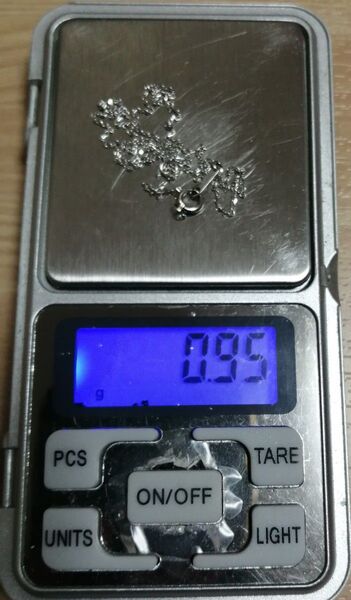 【値下不可】250776 k10 WG 約0.95g デザイン ネックレス チェーン