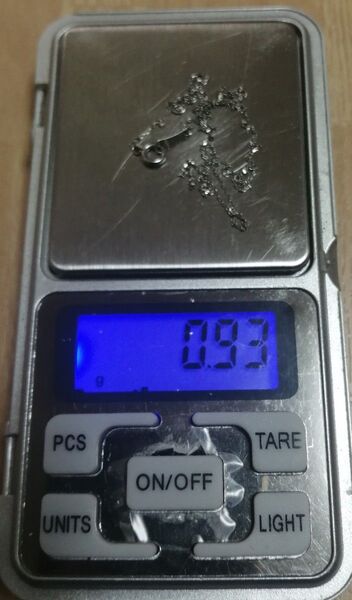 【値下不可】250791 Pt850 約0.93g デザイン ネックレス チェーン プラチナ